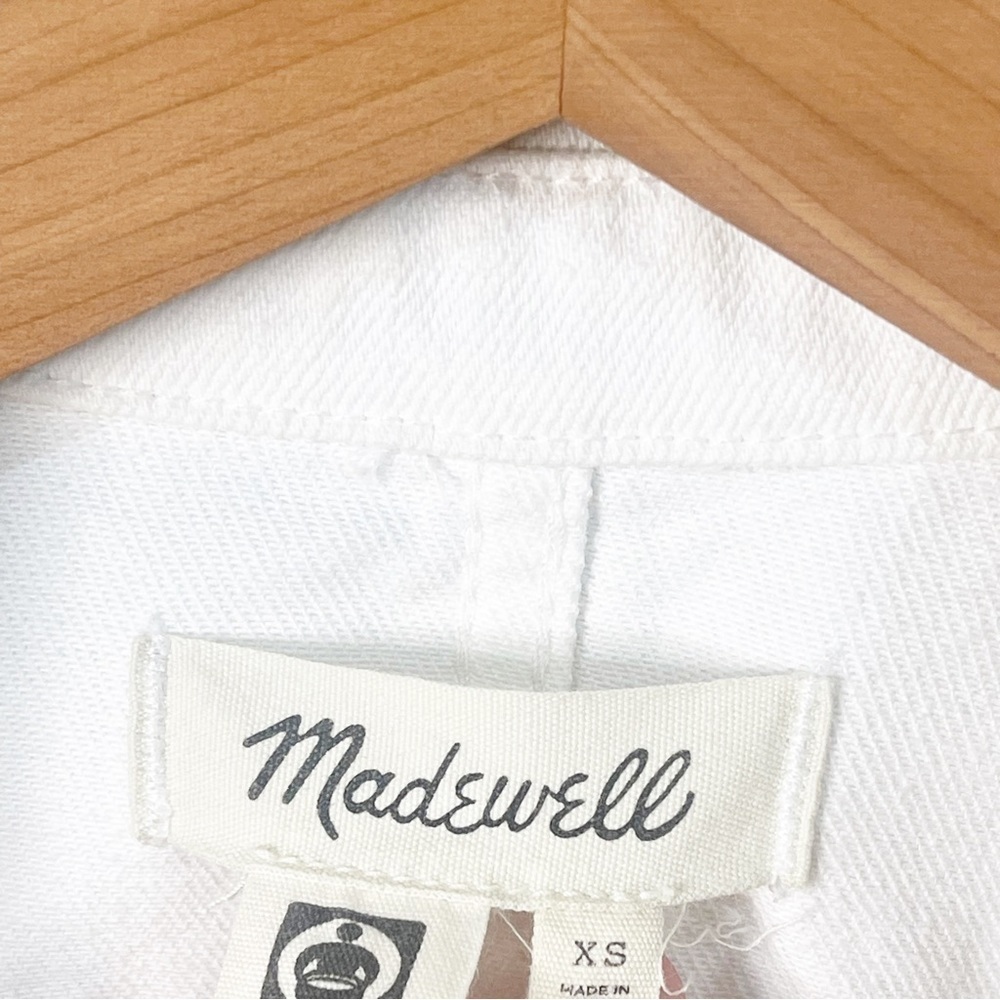 Madewell White Denim Puff-Sleeve Chore Jacket Size XS - Picture 4 of 7